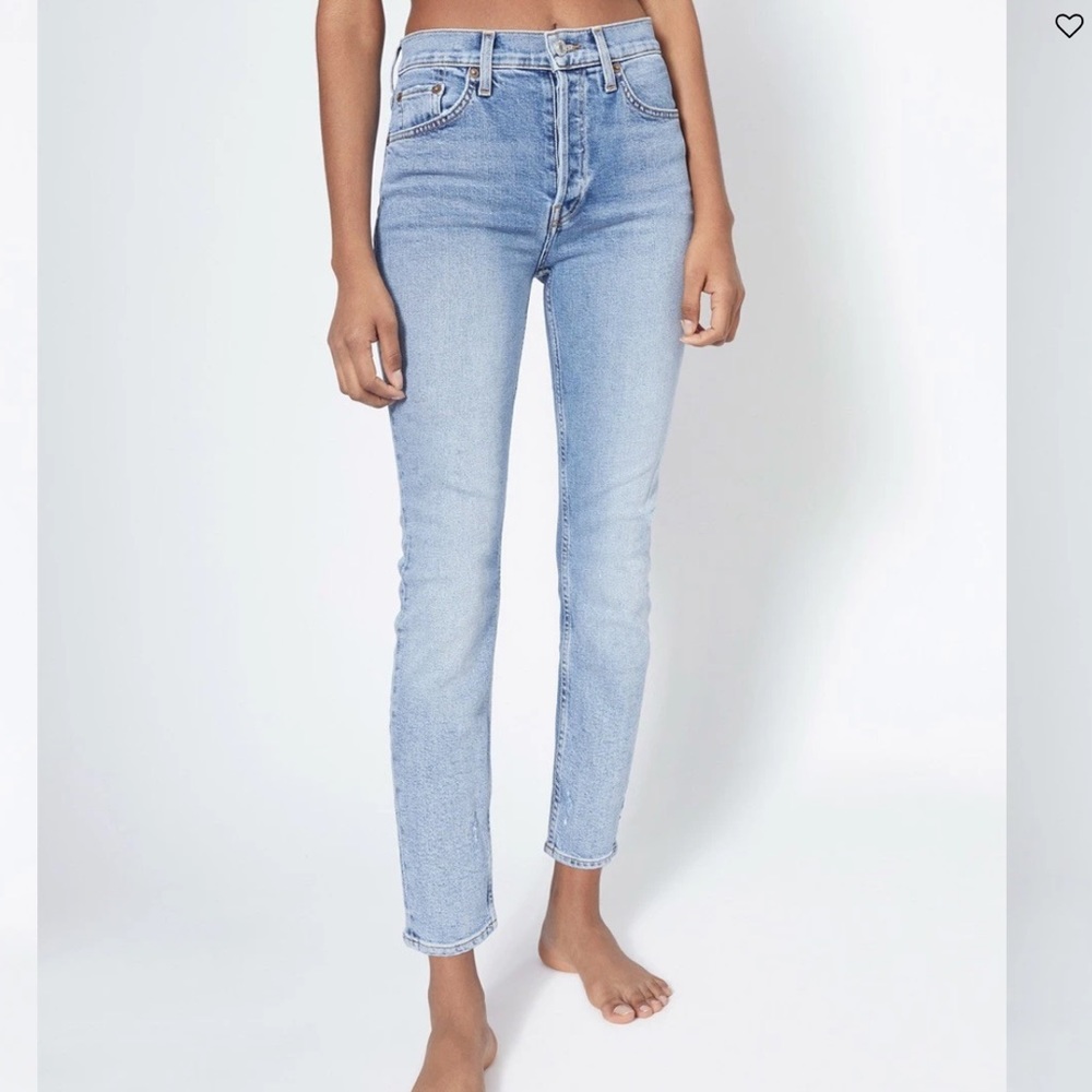 Redone Comfort Stretch High Rise Ankle Crop